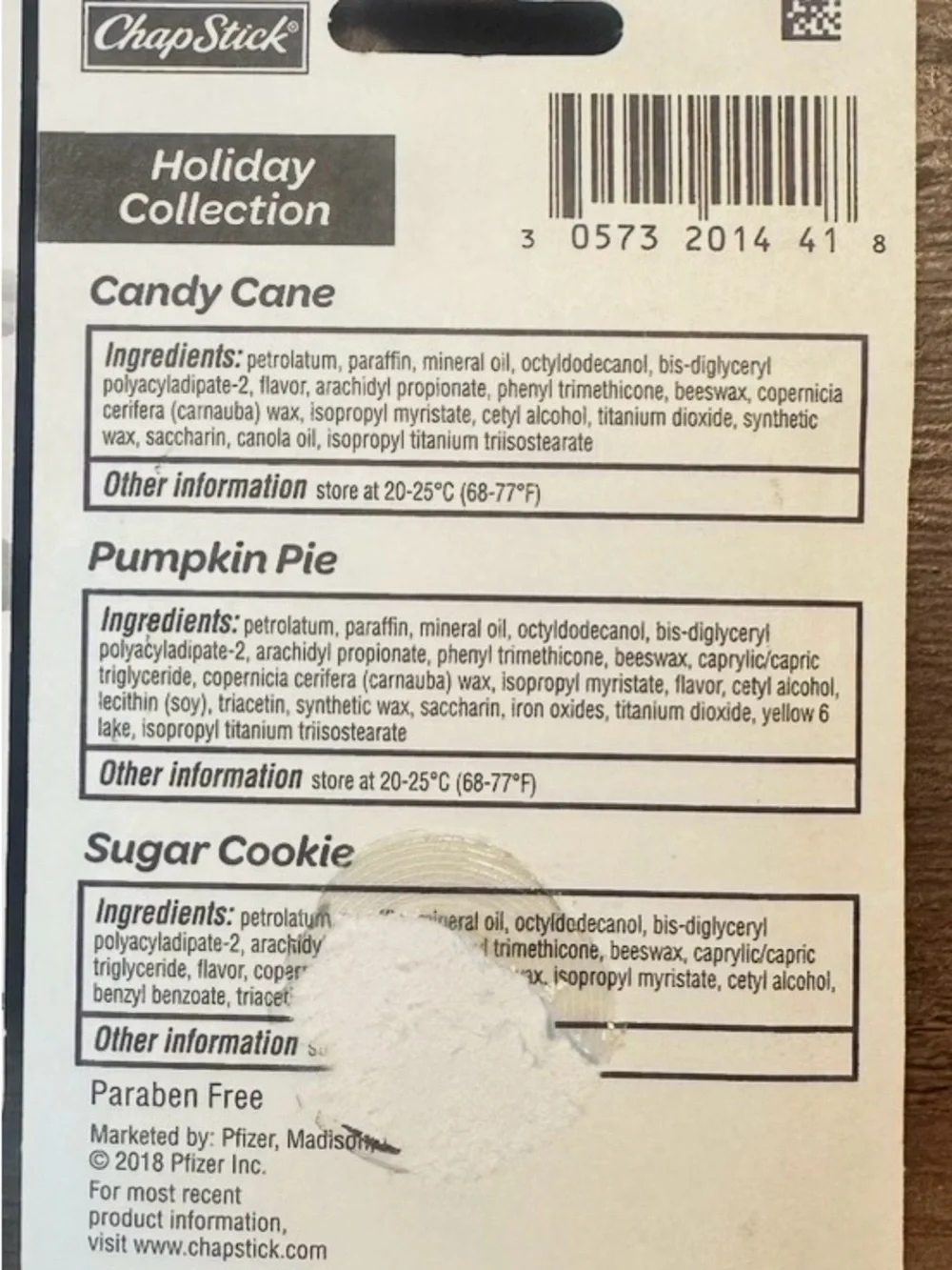 ChapStick Limited Edition Holiday Collection Trio~Candy Cane Sugar Cookie SEALED
